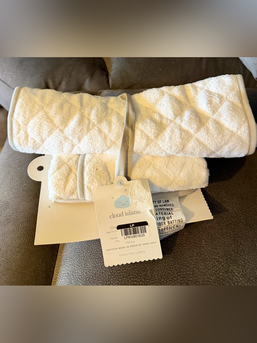 cloud island White Quilted Bath Pad Liners - 3 Pack